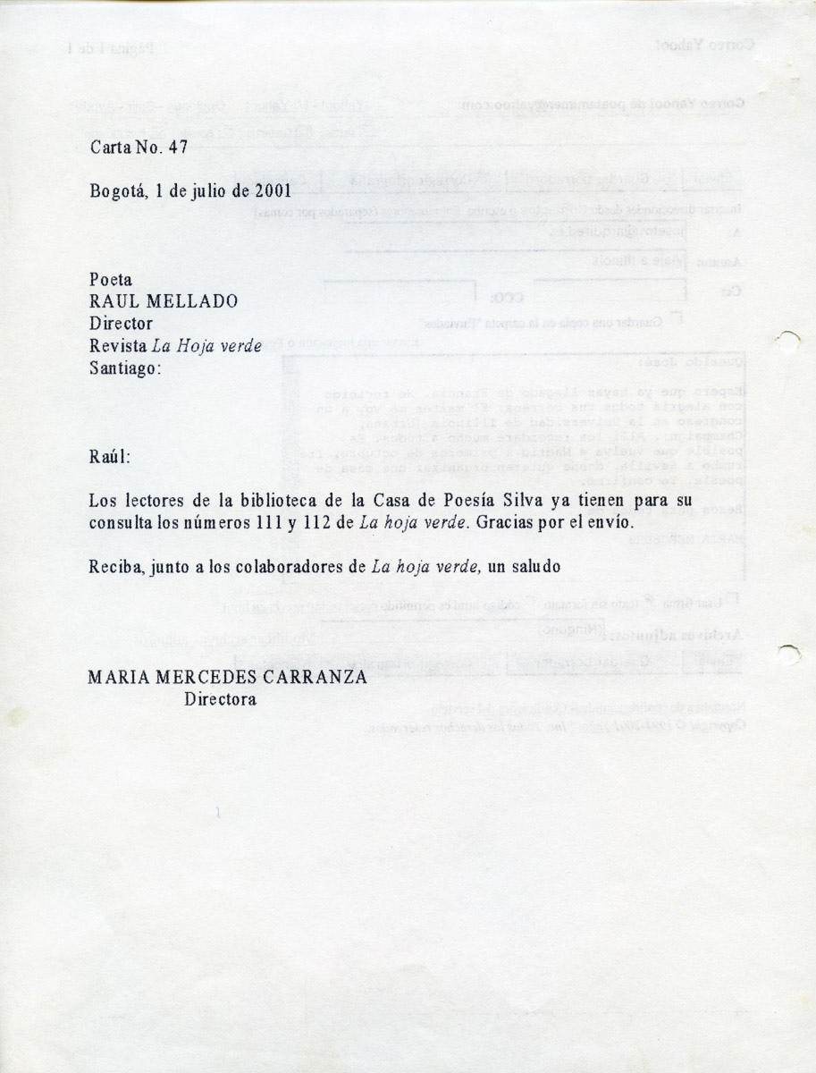 MMC a Raúl Mellado (2001)